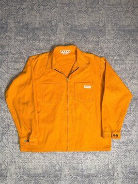 Marni Orange Zip-Up Workwear Overshirt Jacket